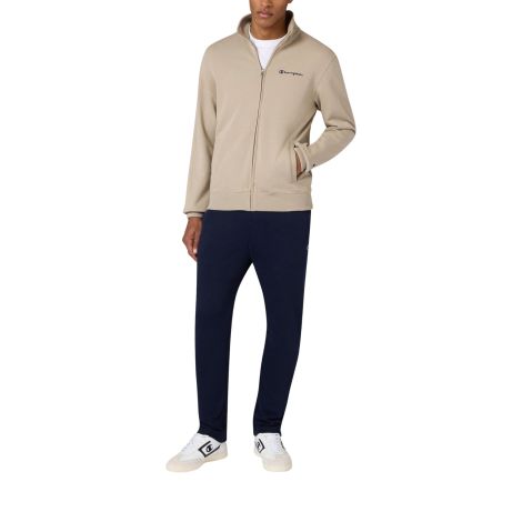 Champion - Tuta Uomo Leggera con Zip Intera Standard Fit, Beige