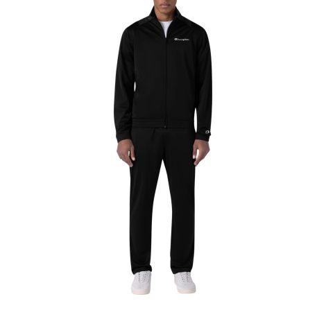 Champion - Tuta Uomo Slim Fit PolyWarpKnit, Nero
